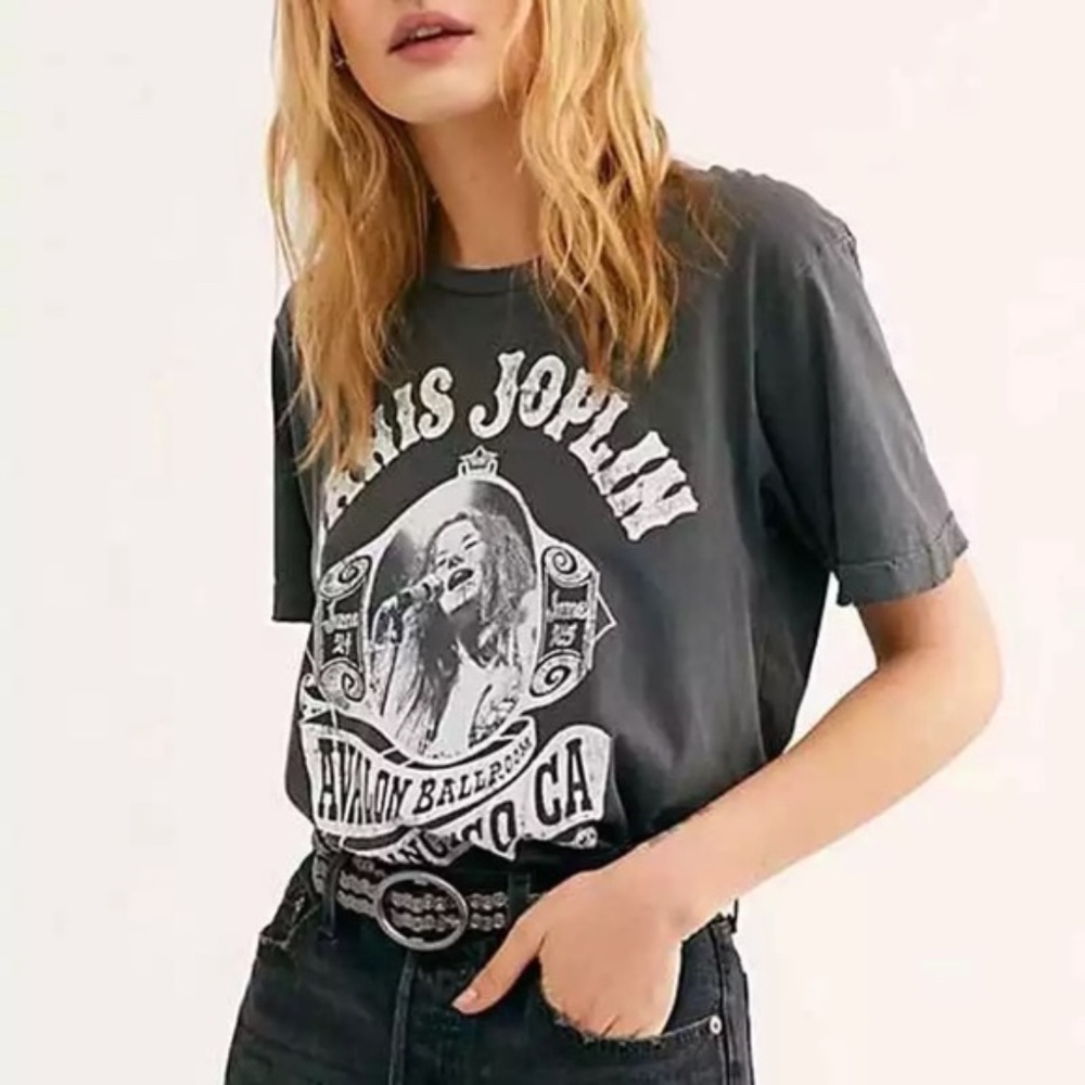 Janis Joplin Avalon Ballroom Graphic Band T-Shirt - Picture 2 of 7
